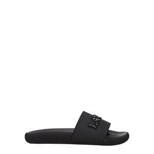 Lanvin Black Cotton Women's Slippers